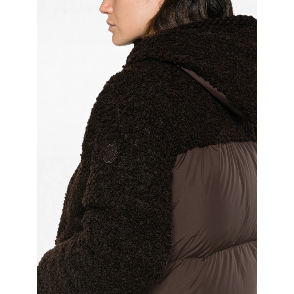 Moncler Brown Jackets - Puffer Jackets Women MONCLER