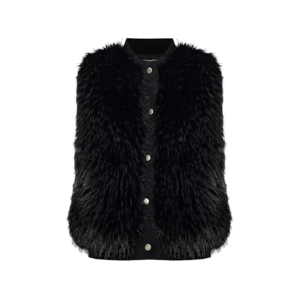 Moncler Black Jackets - Waistcoat & Gilets Women MONCLER