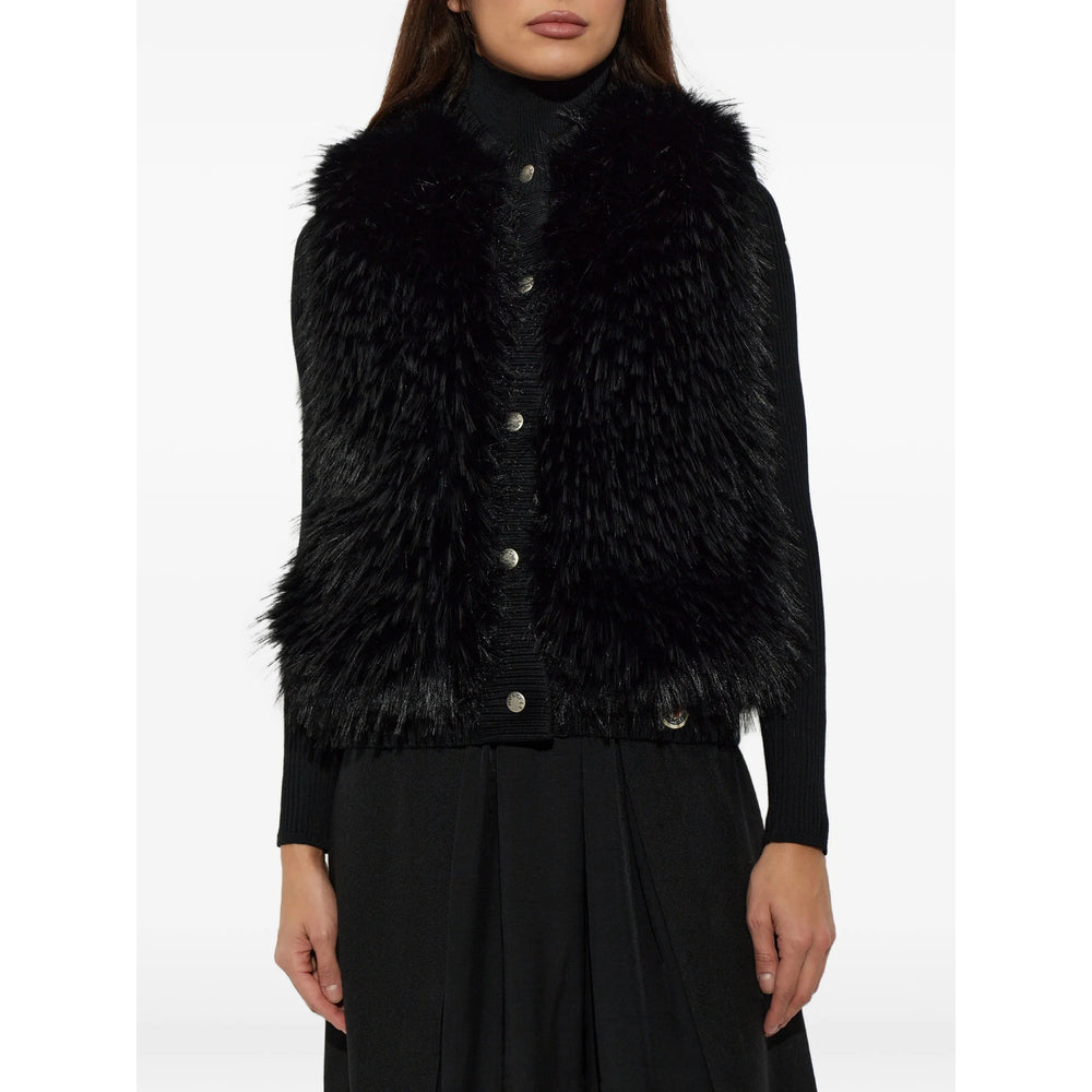 Moncler Black Jackets - Waistcoat & Gilets Women MONCLER