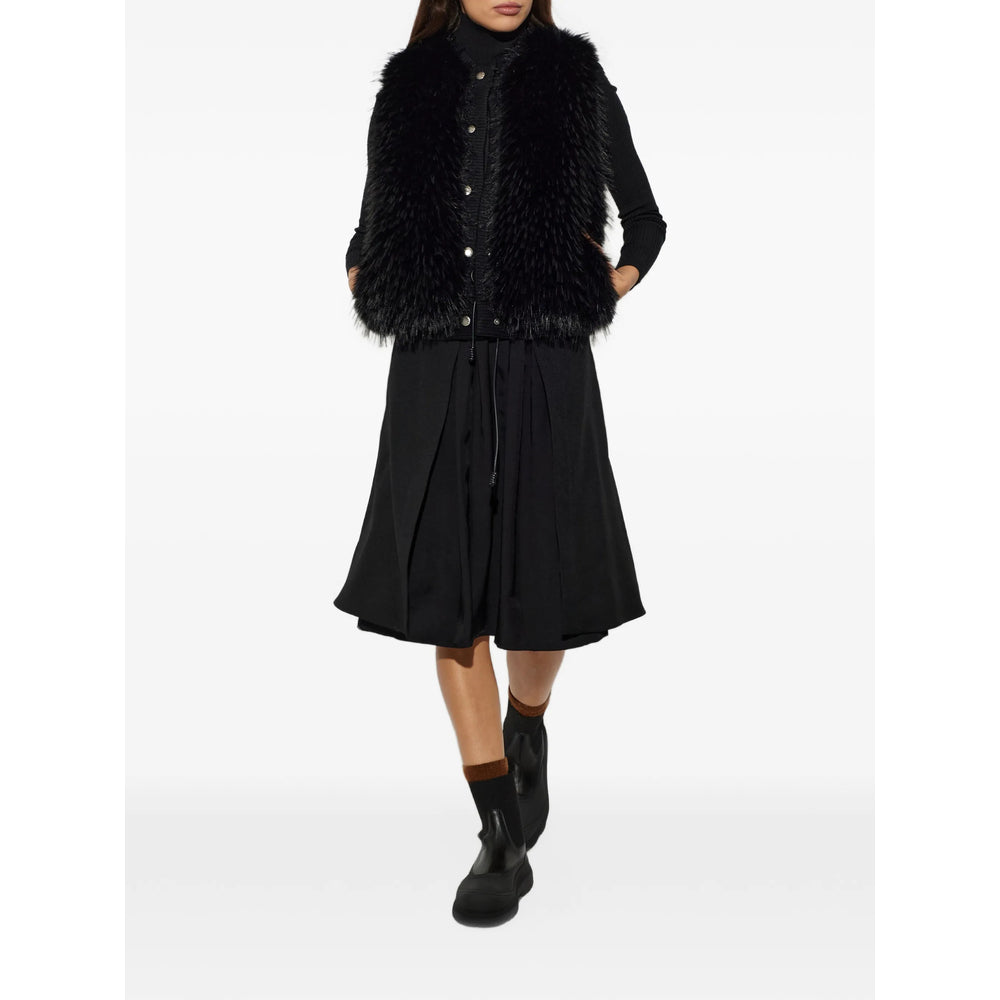 Moncler Black Jackets - Waistcoat & Gilets Women MONCLER