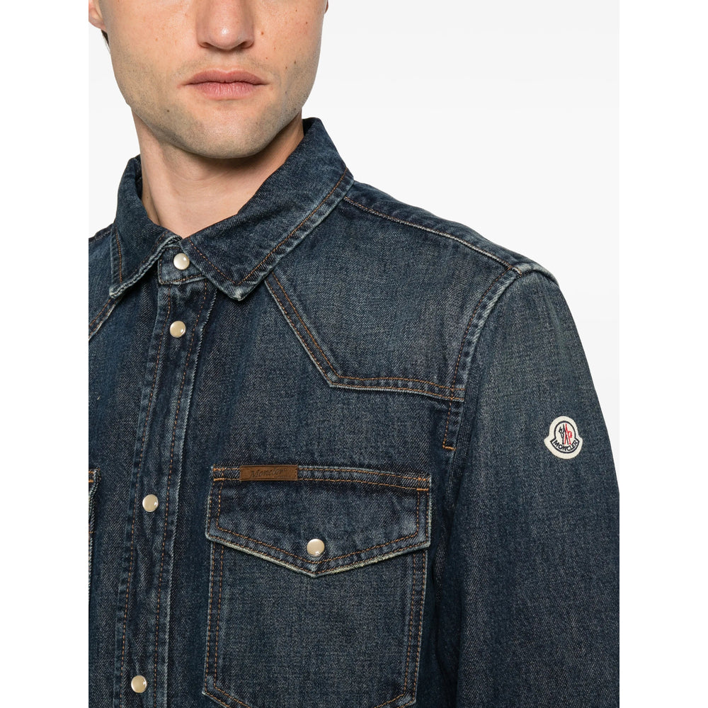 Moncler Blue Shirts Men MONCLER