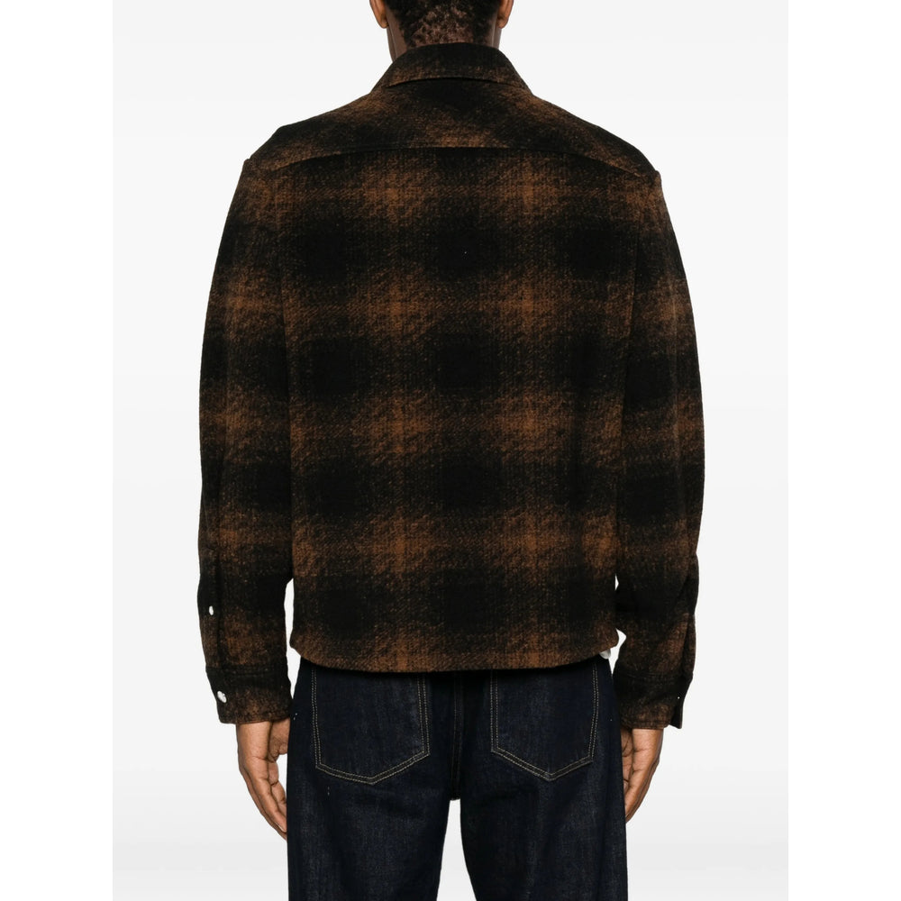 Moncler Brown Jackets - Shirt Jackets Men MONCLER