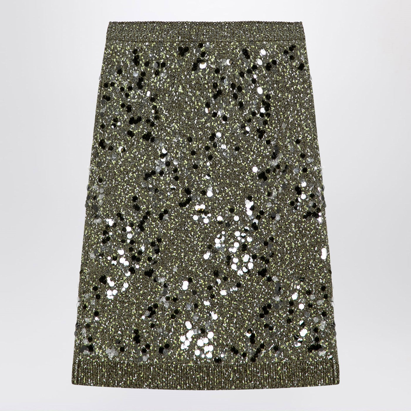 Gucci Dark Green Viscose And Tweed Blend Skirt Women GUCCI