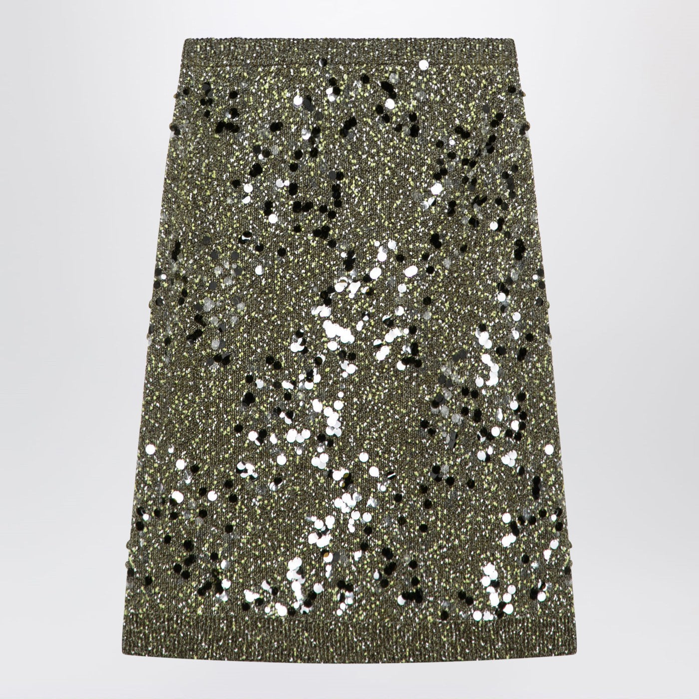 Gucci Dark Green Viscose And Tweed Blend Skirt Women GUCCI