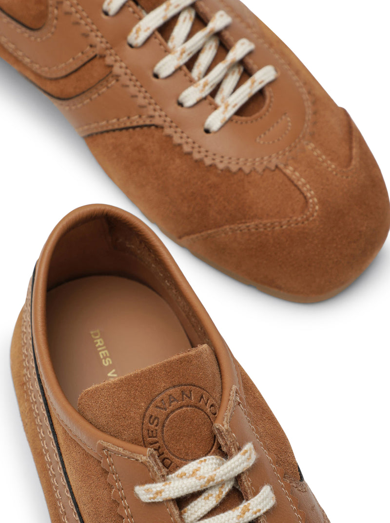 Dries Van Noten Women Dries Van Noten Suede And Smooth Leather Sneakers DRIES VAN NOTEN