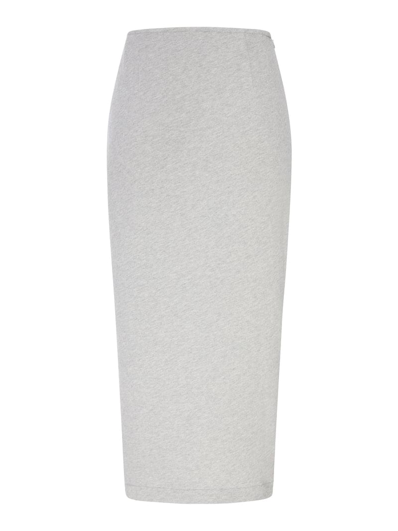 Dries Van Noten Women Jersey Midi Skirt With Side Draping DRIES VAN NOTEN