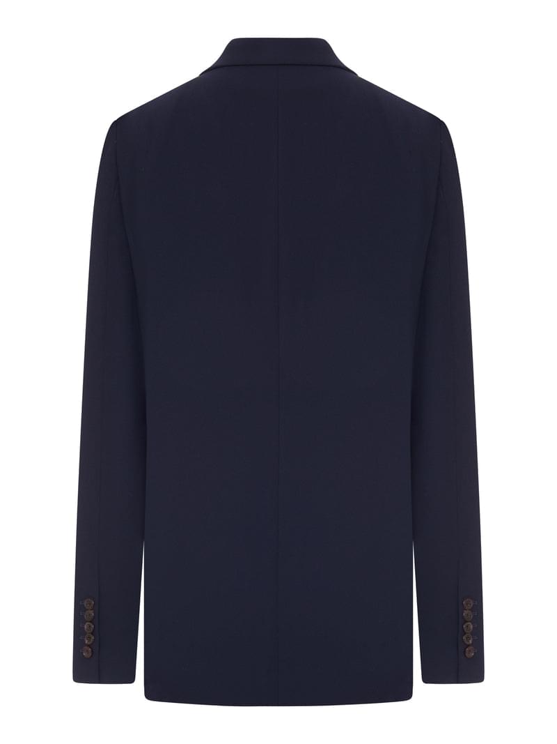 Dries Van Noten Women Navy Blue Double-Breasted Blazer DRIES VAN NOTEN