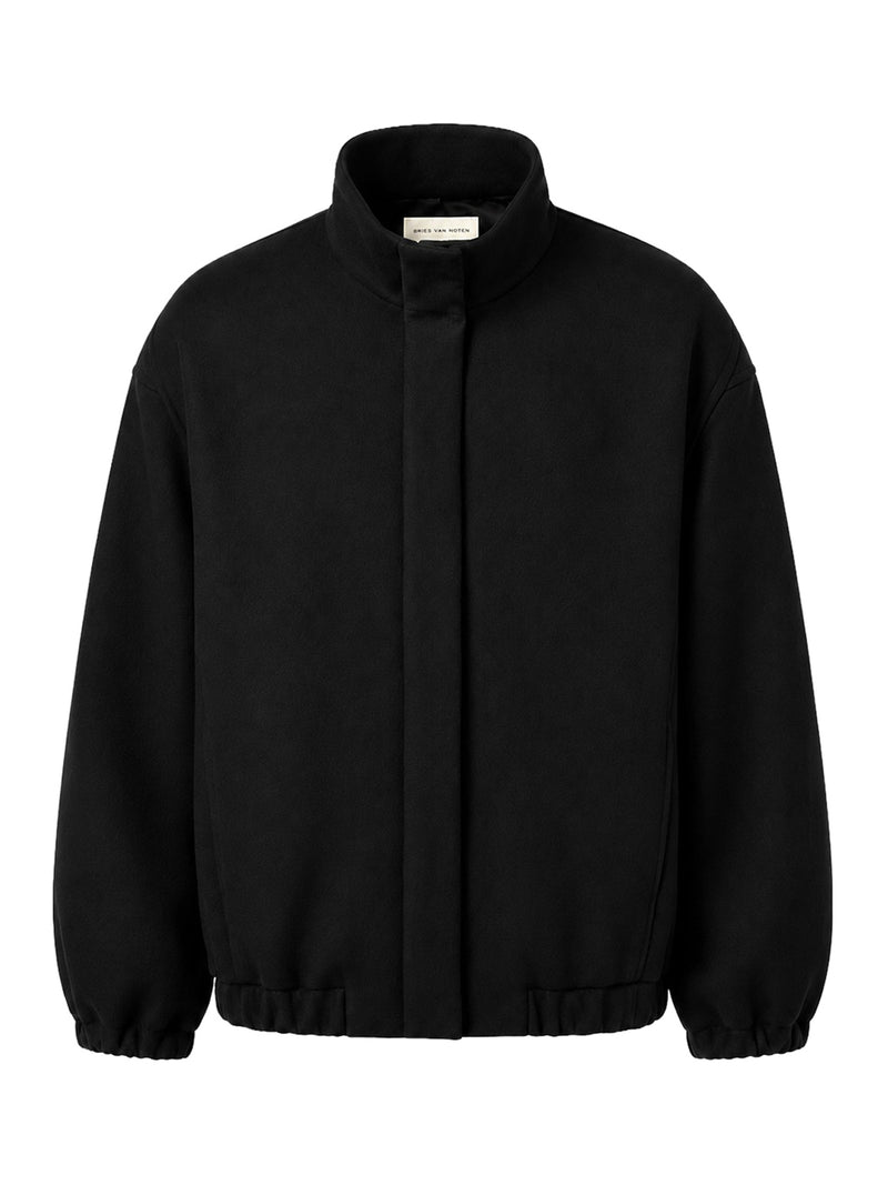 Dries Van Noten Women Wool-Blend Bomber Jacket With High Collar DRIES VAN NOTEN