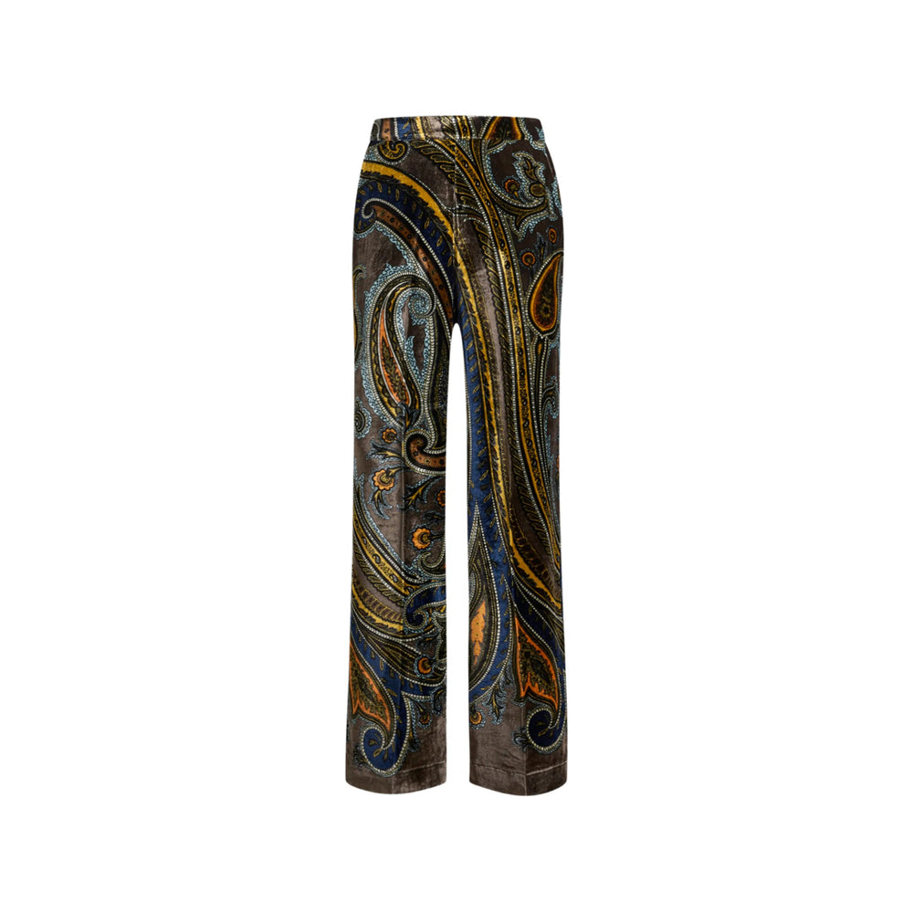 Etro Grey Trousers - Straight Trousers Women ETRO