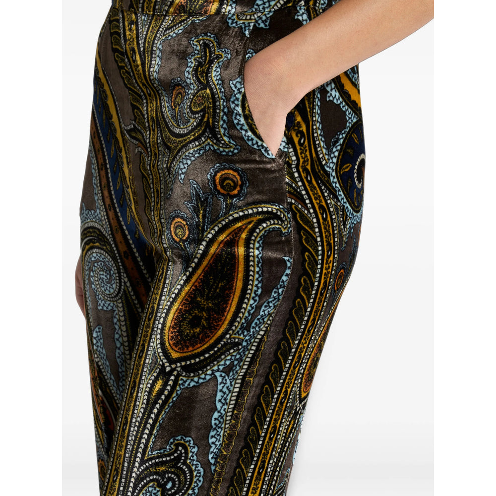 Etro Grey Trousers - Straight Trousers Women ETRO