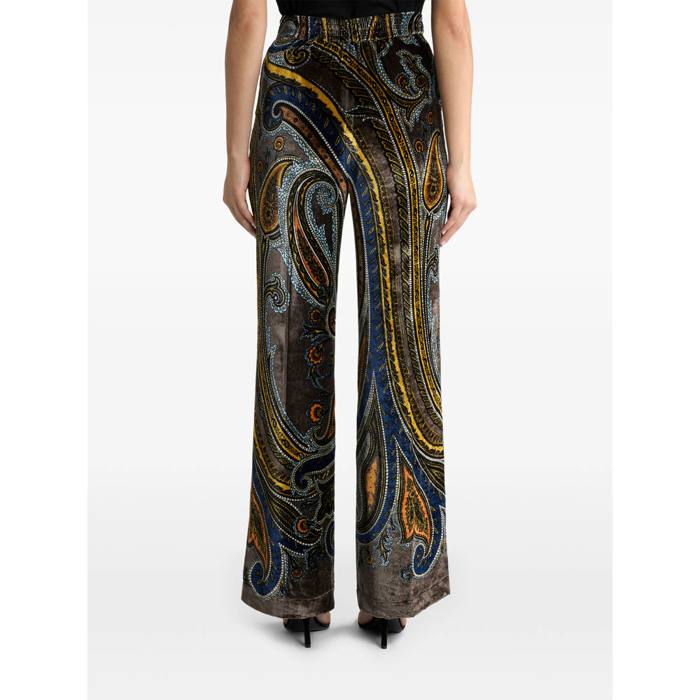 Etro Grey Trousers - Straight Trousers Women ETRO