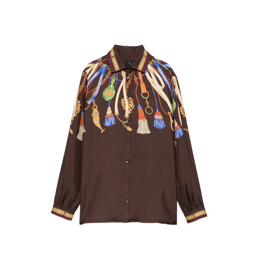 Etro Brown Tops - Shirts Women ETRO
