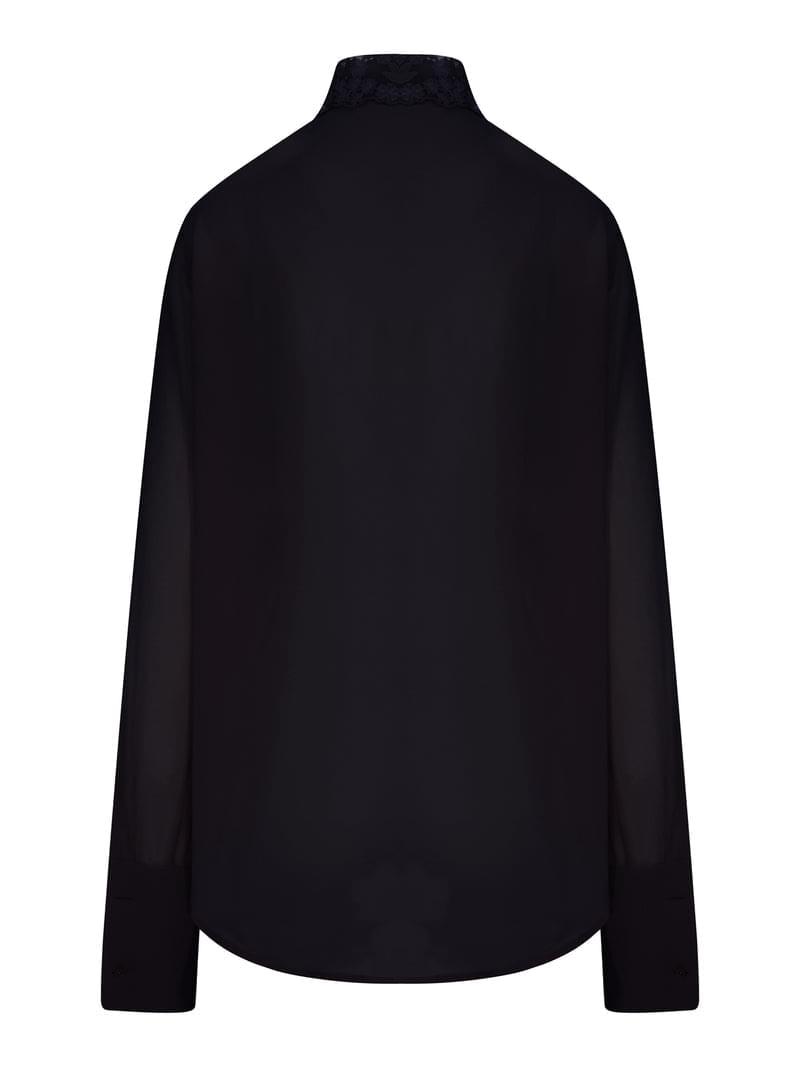 Fendi Women Georgette Shirt With Lace Inserts FENDI