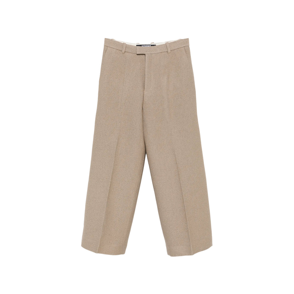 Jacquemus Neutrals Trousers - Wide-Leg Trousers Men JACQUEMUS