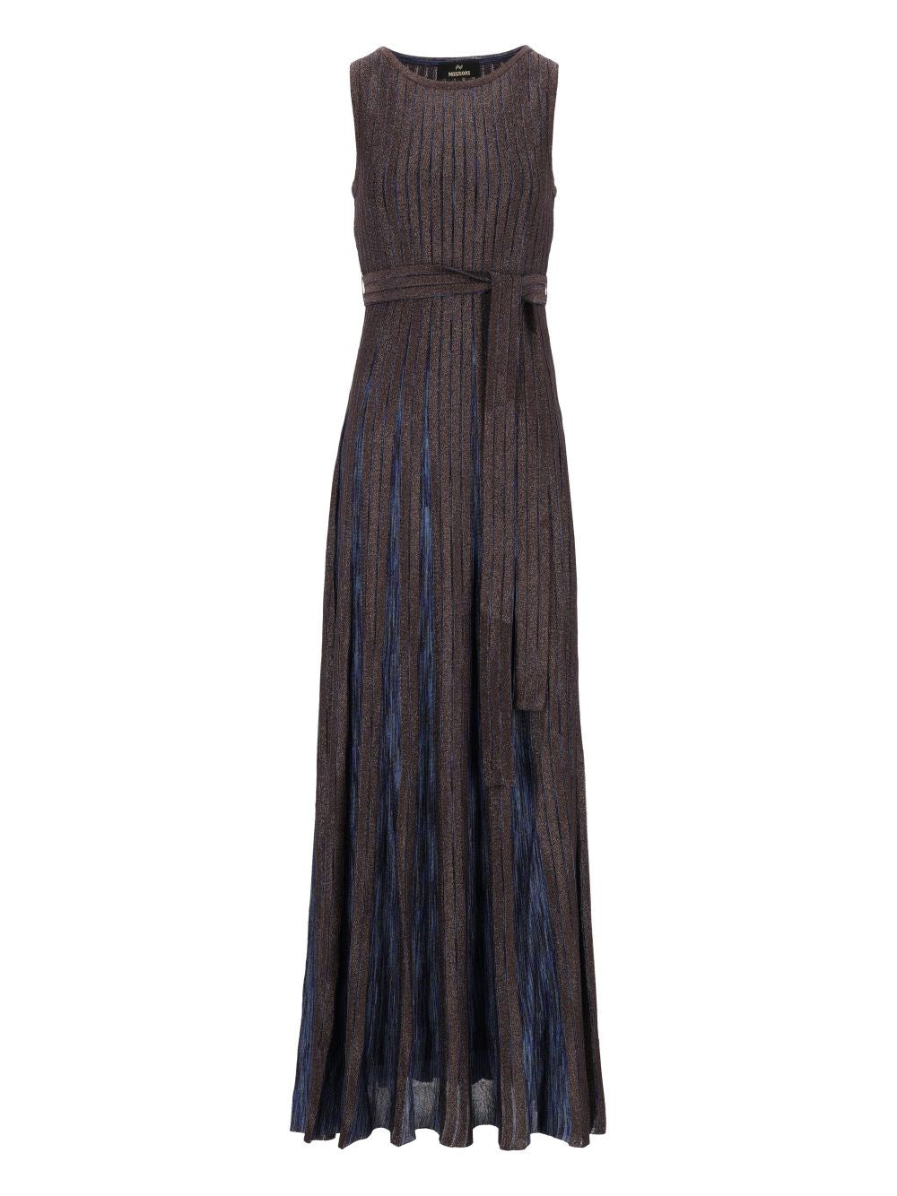 Missoni Women Long Lamé Viscose Dress With A Belt MISSONI