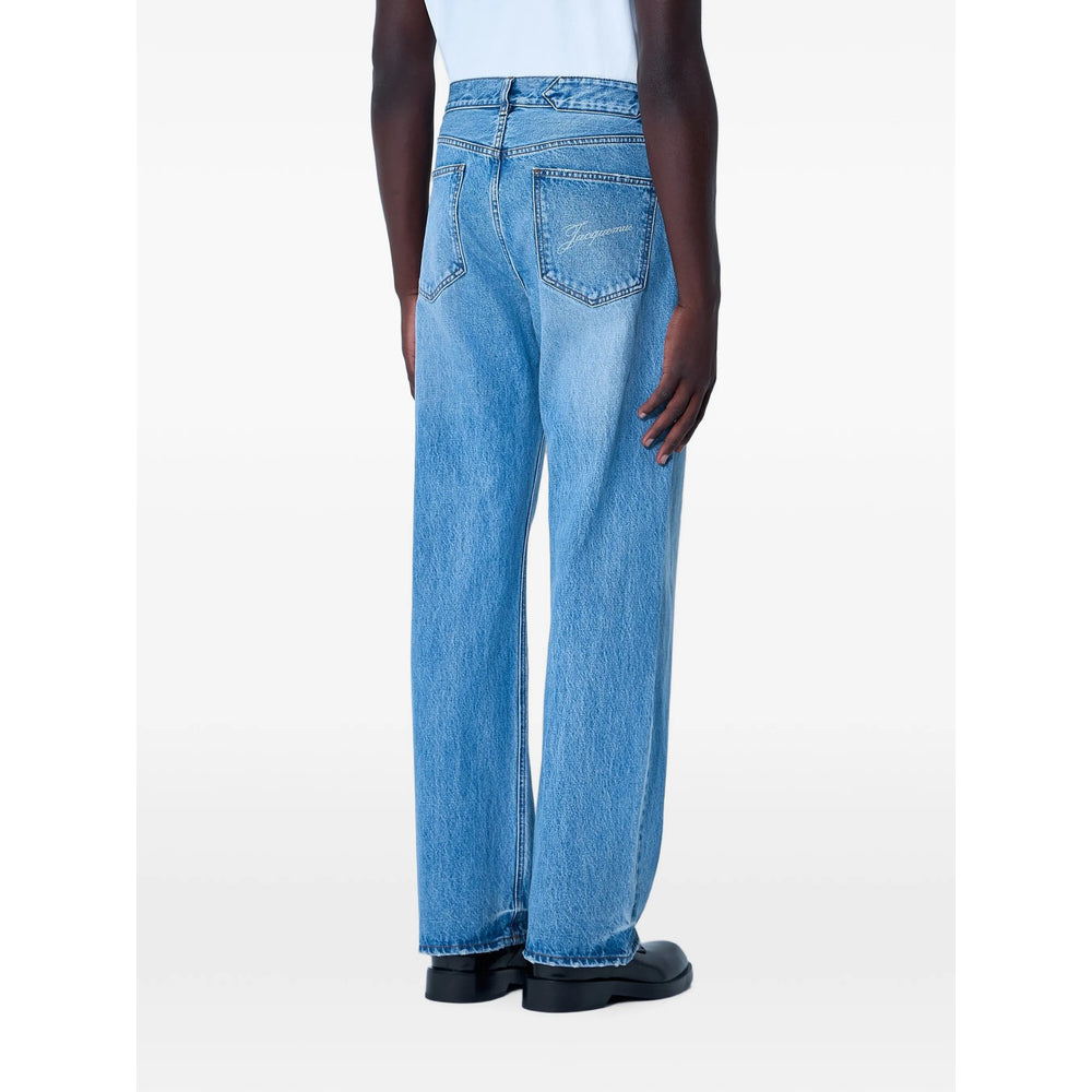 Jacquemus Blue Denim - Loose-Fit Jeans Men JACQUEMUS