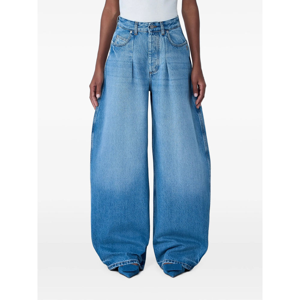 Jacquemus Blue Denim - Wide-Leg Jeans Women JACQUEMUS