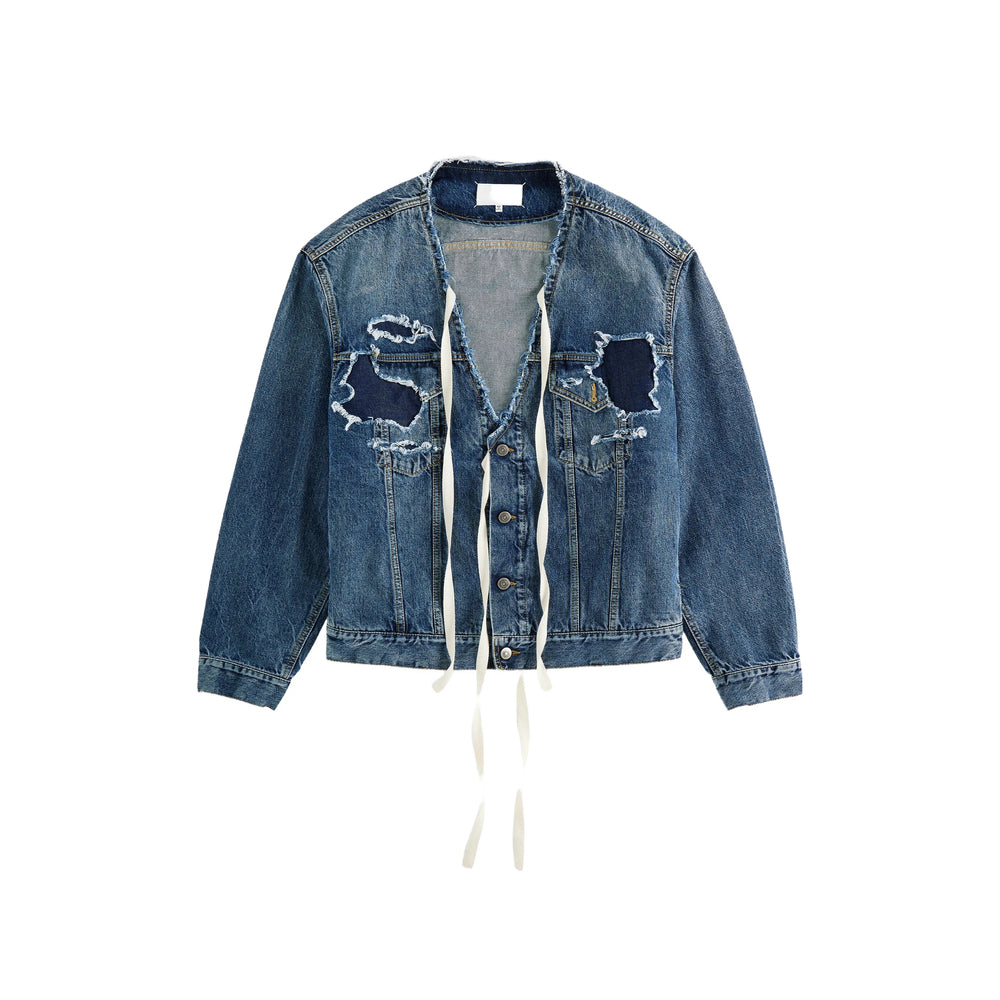 Maison Margiela Blue Jackets - Denim Jackets Men MAISON MARGIELA