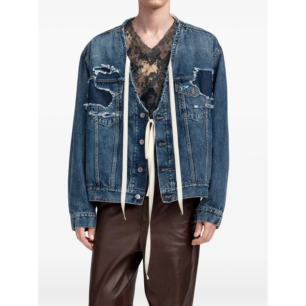 Maison Margiela Blue Jackets - Denim Jackets Men MAISON MARGIELA