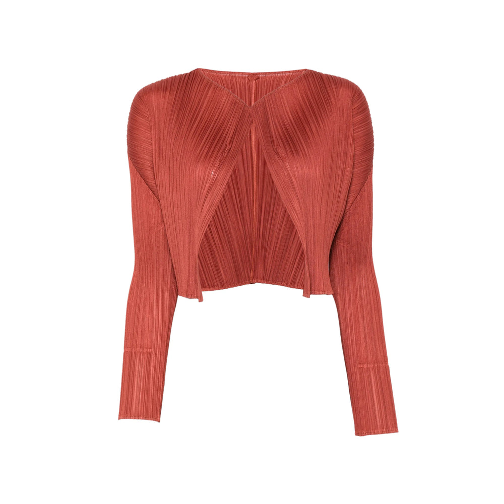 Pleats Please Issey Miyake Brown Jackets - Cropped Jackets Women PLEATS PLEASE ISSEY MIYAKE