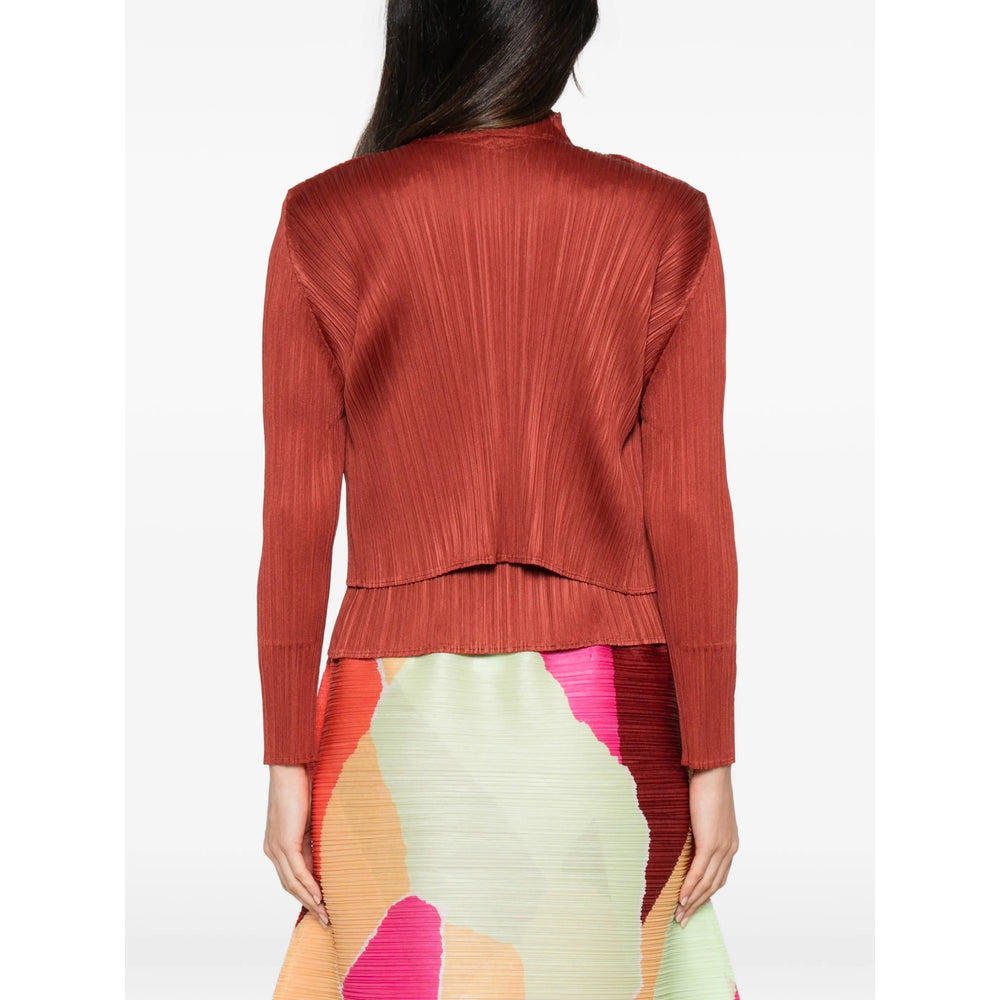 Pleats Please Issey Miyake Brown Jackets - Cropped Jackets Women PLEATS PLEASE ISSEY MIYAKE