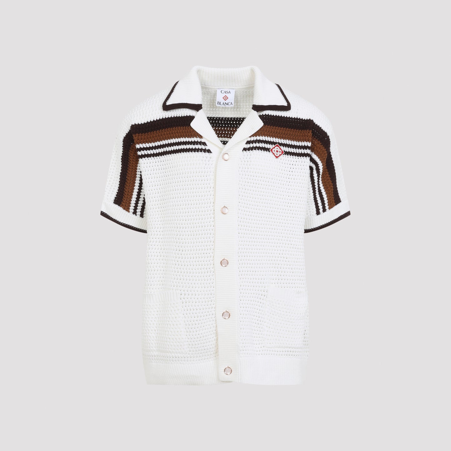 Casablanca Short-Sleeve Crochet Shirt Men CASABLANCA
