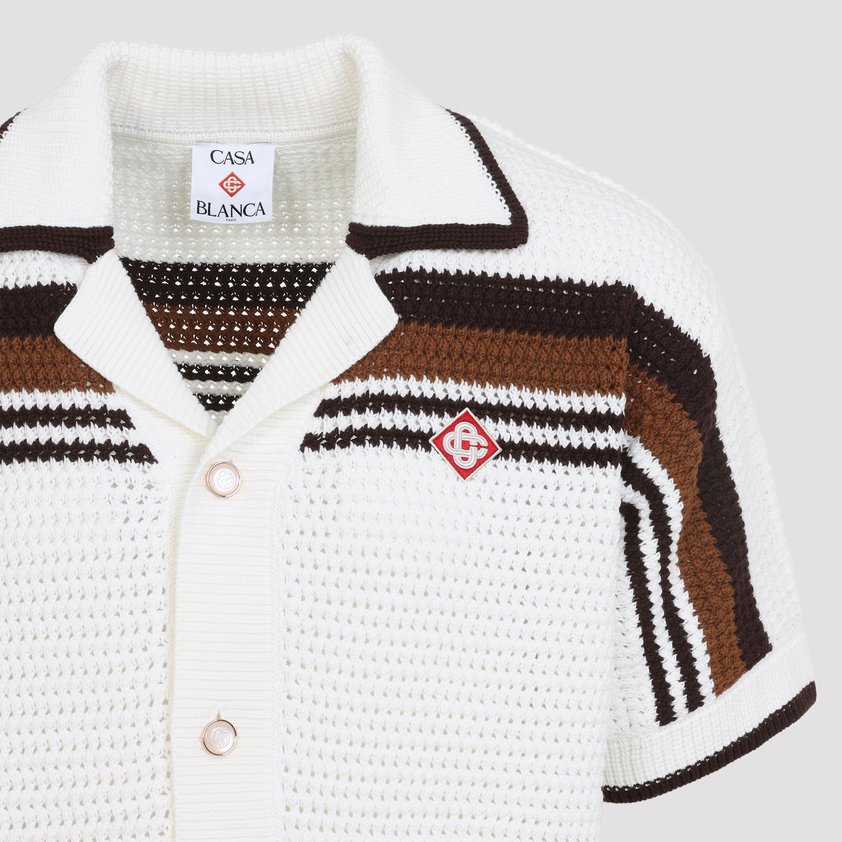 Casablanca Short-Sleeve Crochet Shirt Men CASABLANCA