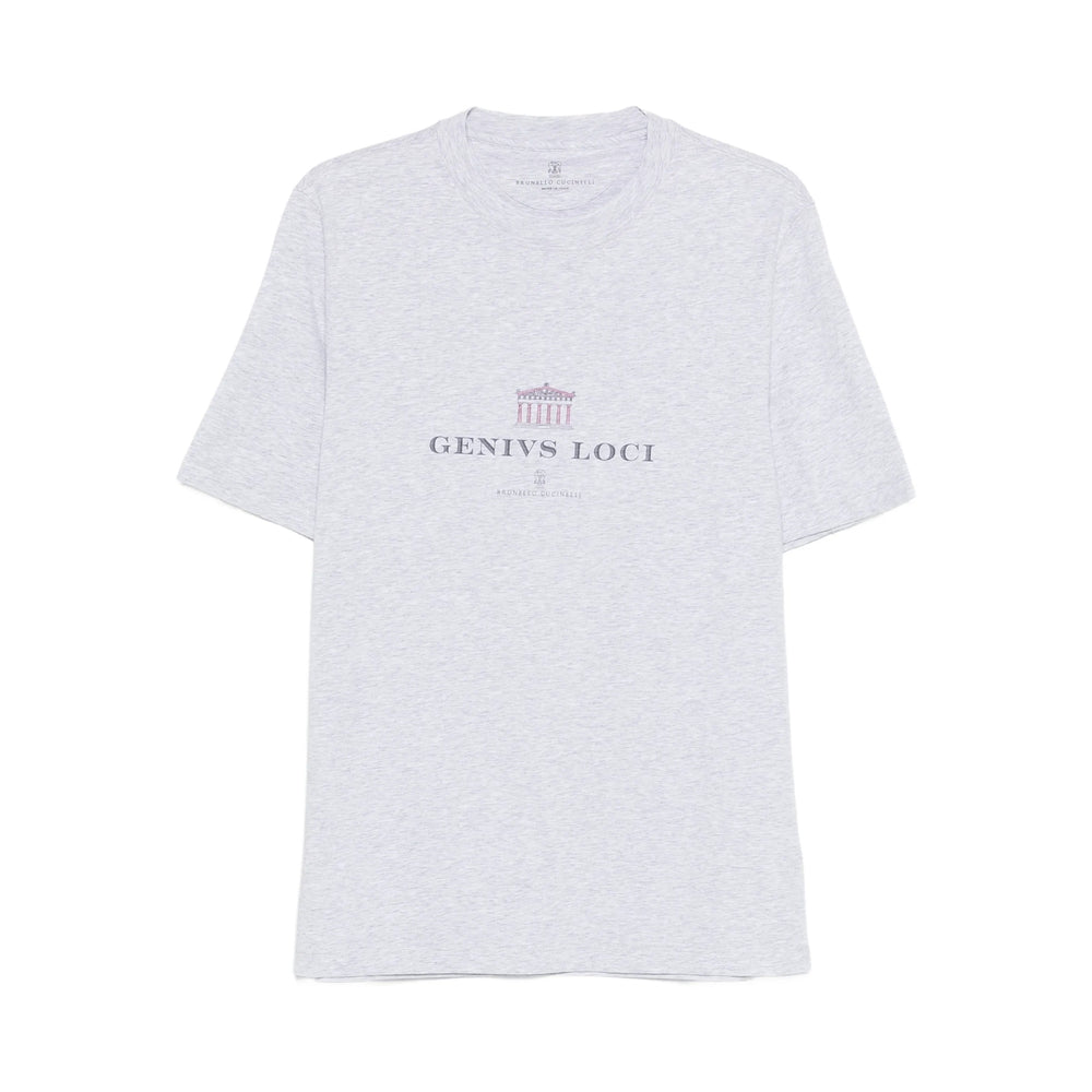 Brunello Cucinelli Grey T-Shirts & Vests - T-Shirts Men BRUNELLO CUCINELLI