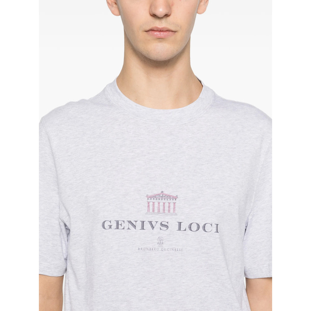 Brunello Cucinelli Grey T-Shirts & Vests - T-Shirts Men BRUNELLO CUCINELLI