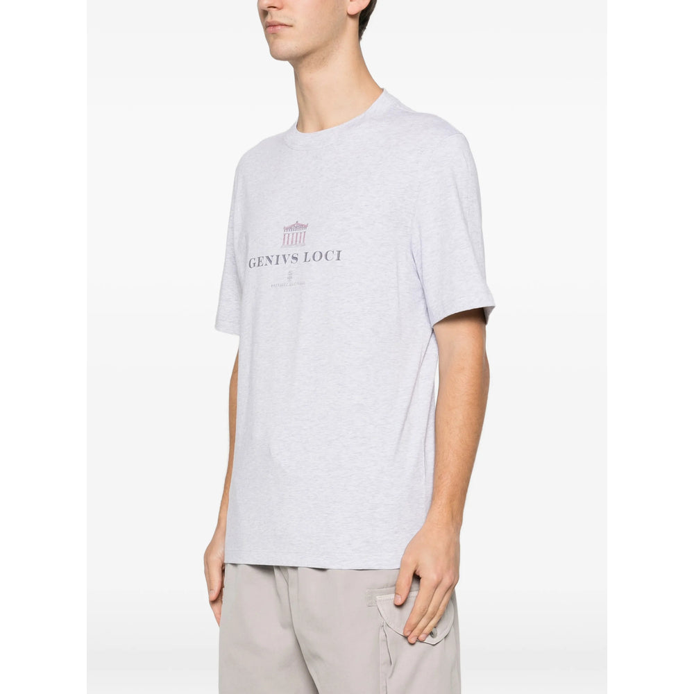 Brunello Cucinelli Grey T-Shirts & Vests - T-Shirts Men BRUNELLO CUCINELLI