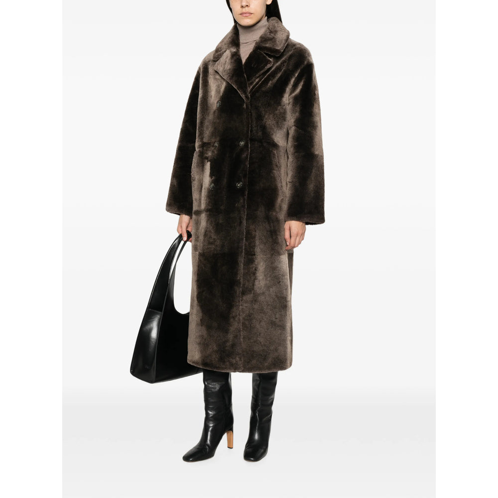 Yves Salomon Brown Coats - Double Breasted & Peacoats Women YVES SALOMON