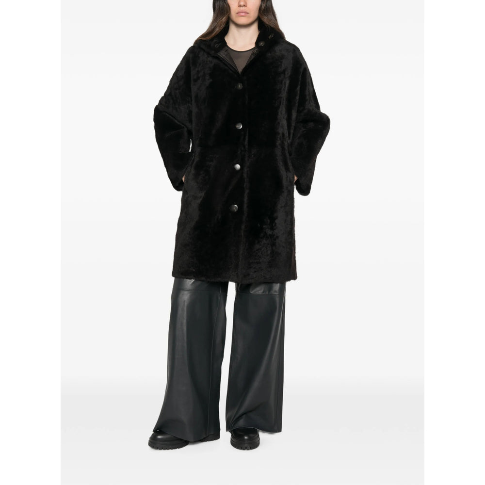 Yves Salomon Black Coats Women YVES SALOMON