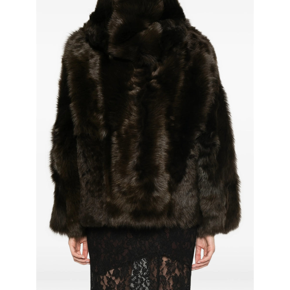 Yves Salomon Brown Jackets - Faux Fur & Shearling Jackets Women YVES SALOMON