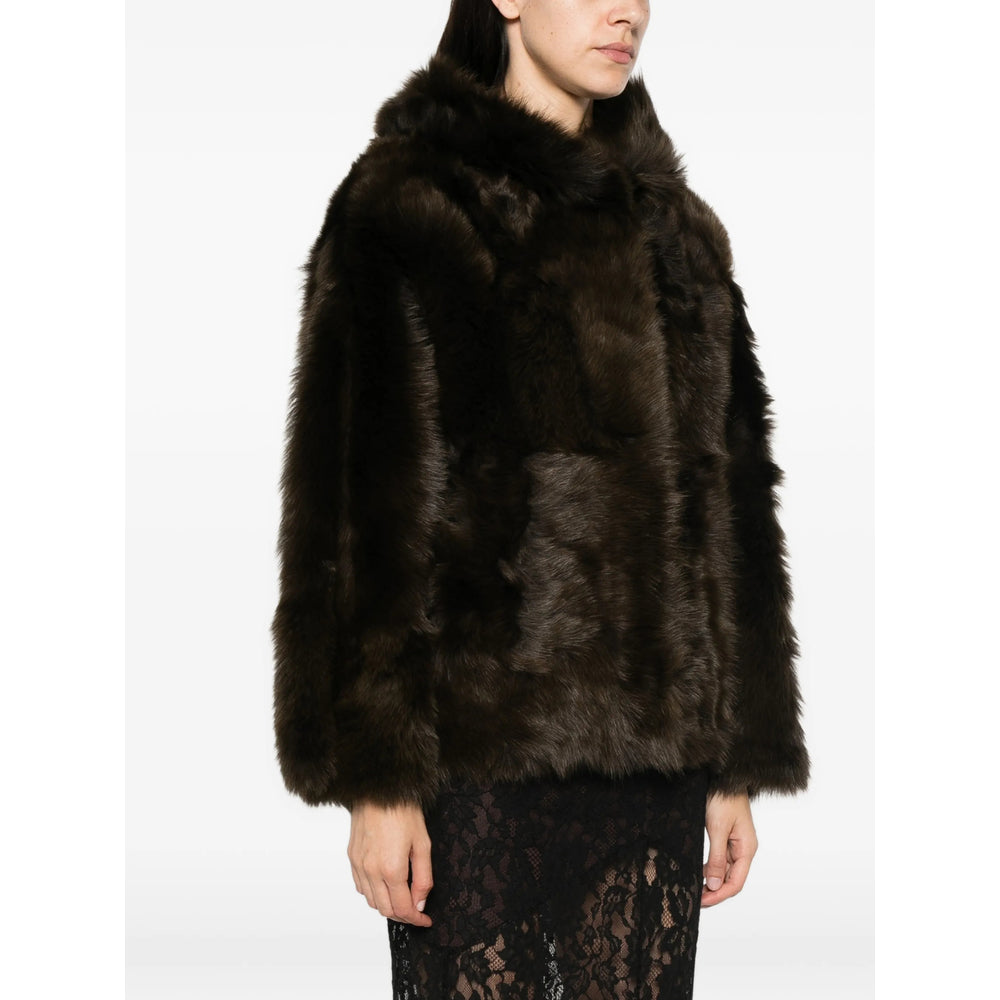 Yves Salomon Brown Jackets - Faux Fur & Shearling Jackets Women YVES SALOMON