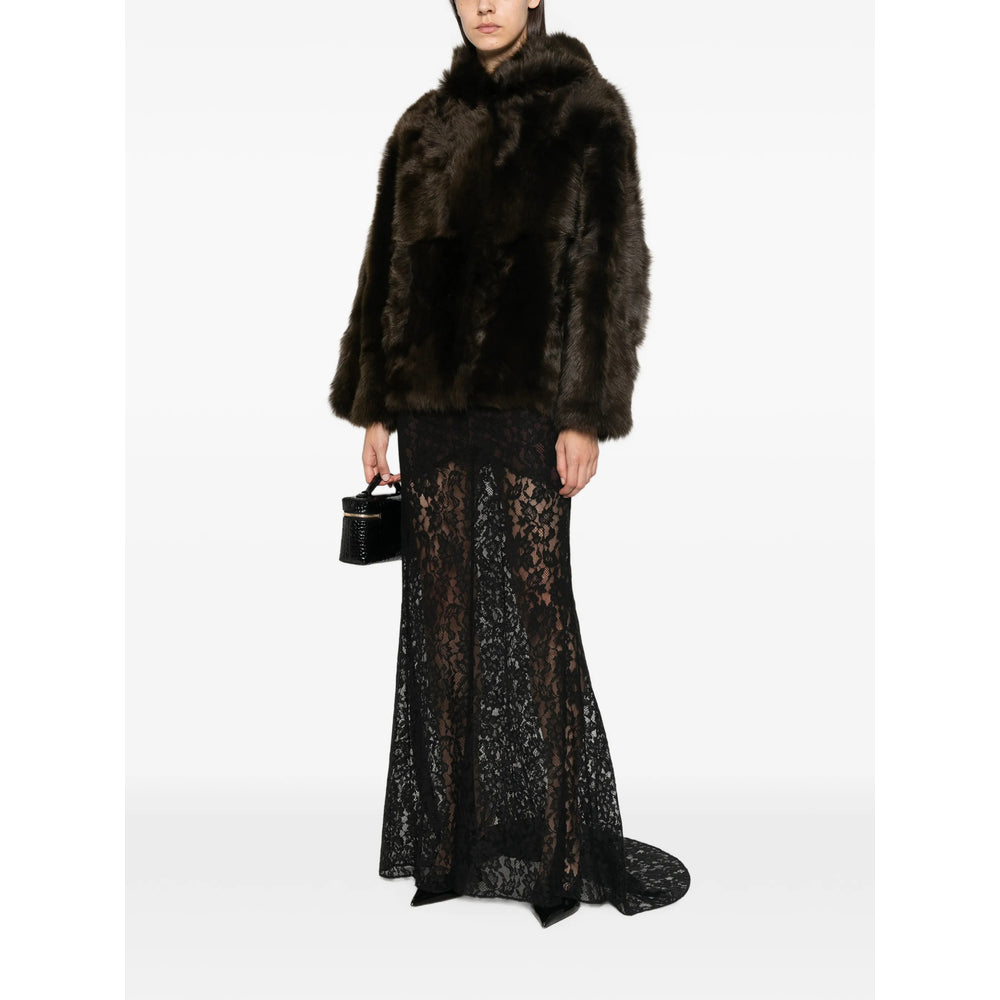 Yves Salomon Brown Jackets - Faux Fur & Shearling Jackets Women YVES SALOMON