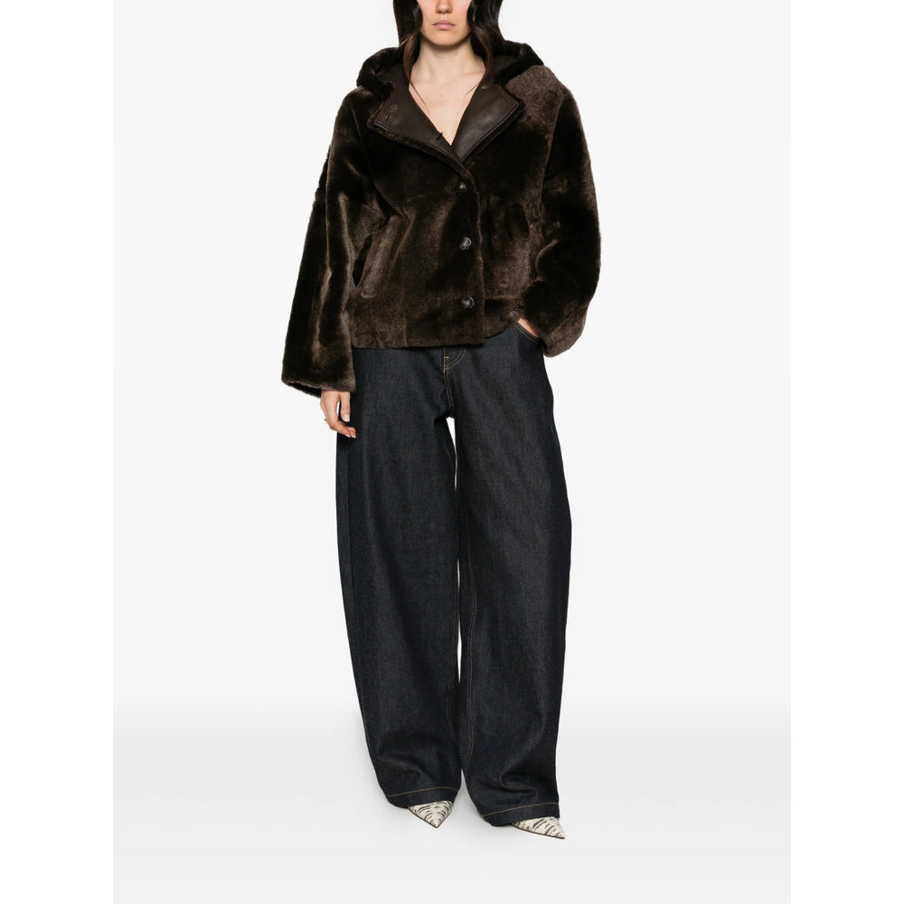 Yves Salomon Brown Jackets - Faux Fur & Shearling Jackets Women YVES SALOMON