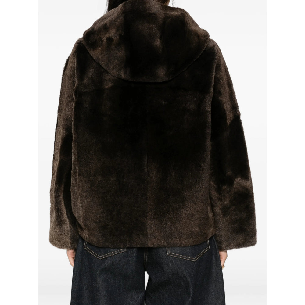 Yves Salomon Brown Jackets - Faux Fur & Shearling Jackets Women YVES SALOMON