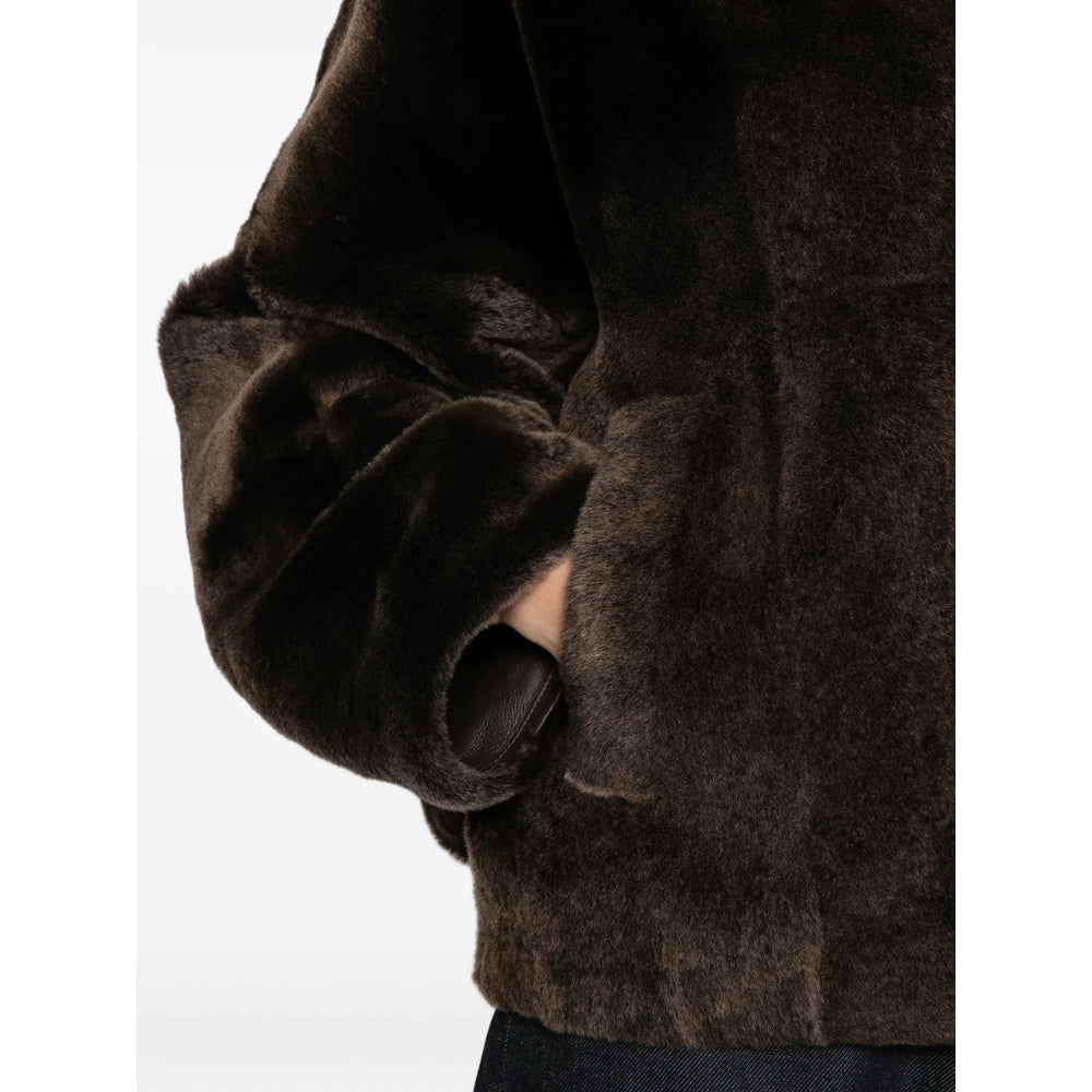 Yves Salomon Brown Jackets - Faux Fur & Shearling Jackets Women YVES SALOMON