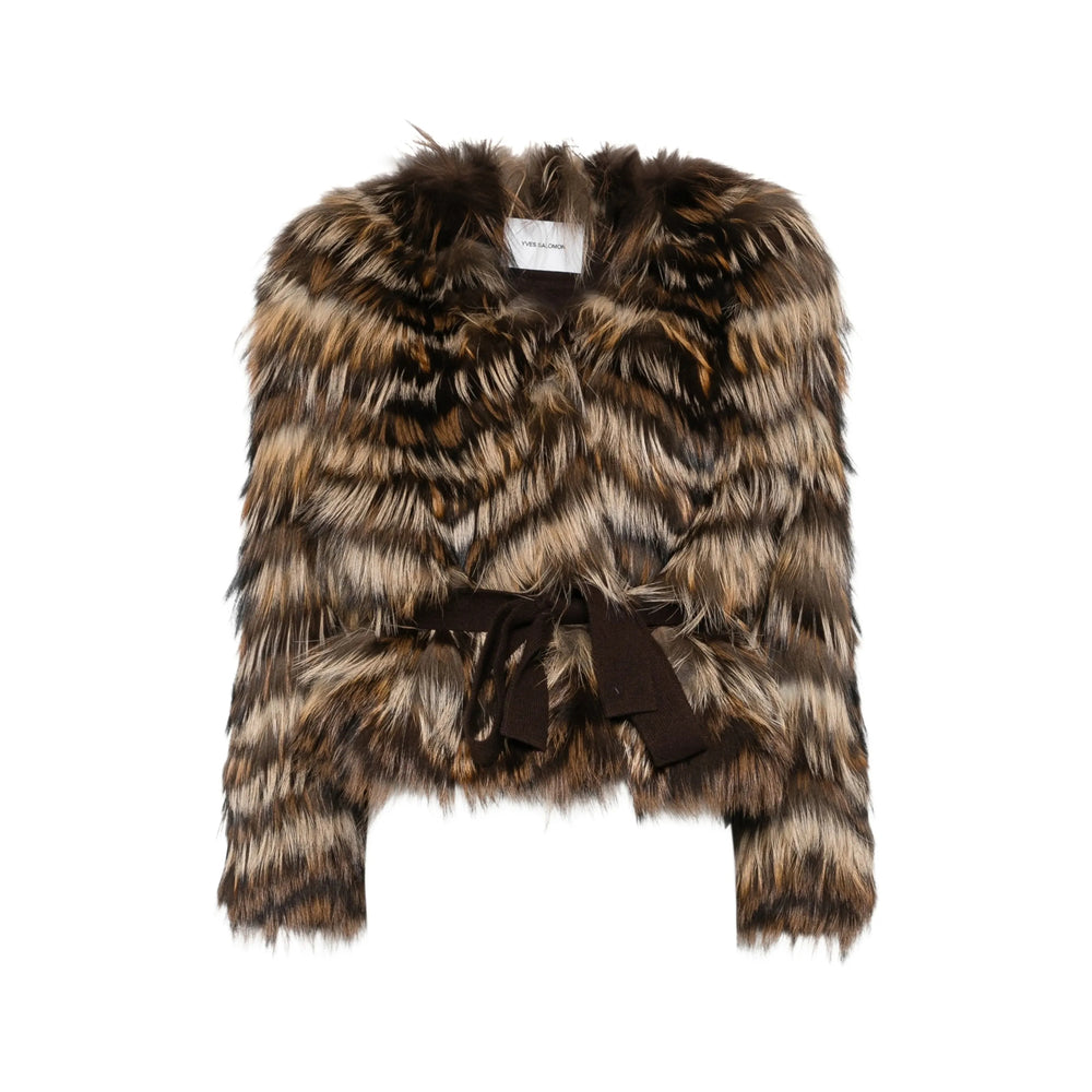Yves Salomon Brown Coats Women YVES SALOMON