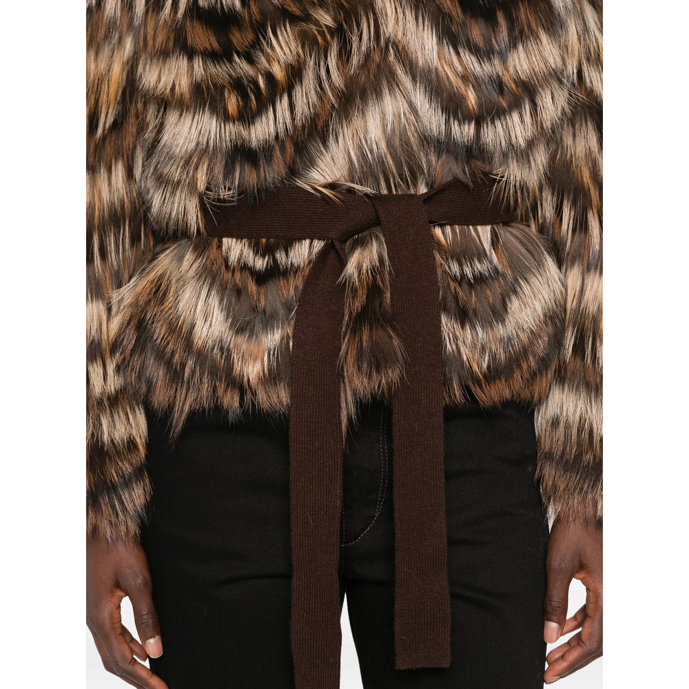 Yves Salomon Brown Coats Women YVES SALOMON