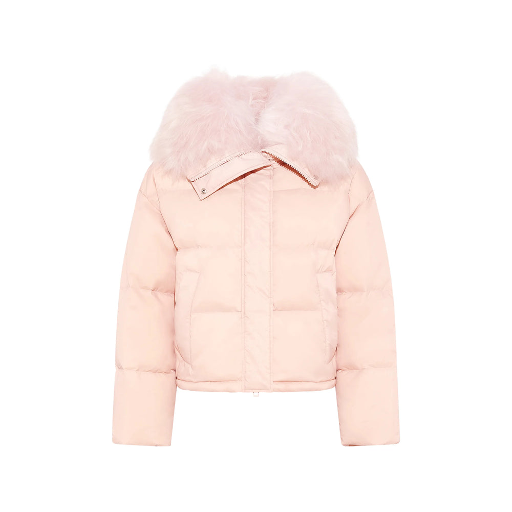 Yves Salomon Pink Jackets - Puffer Jackets Women YVES SALOMON