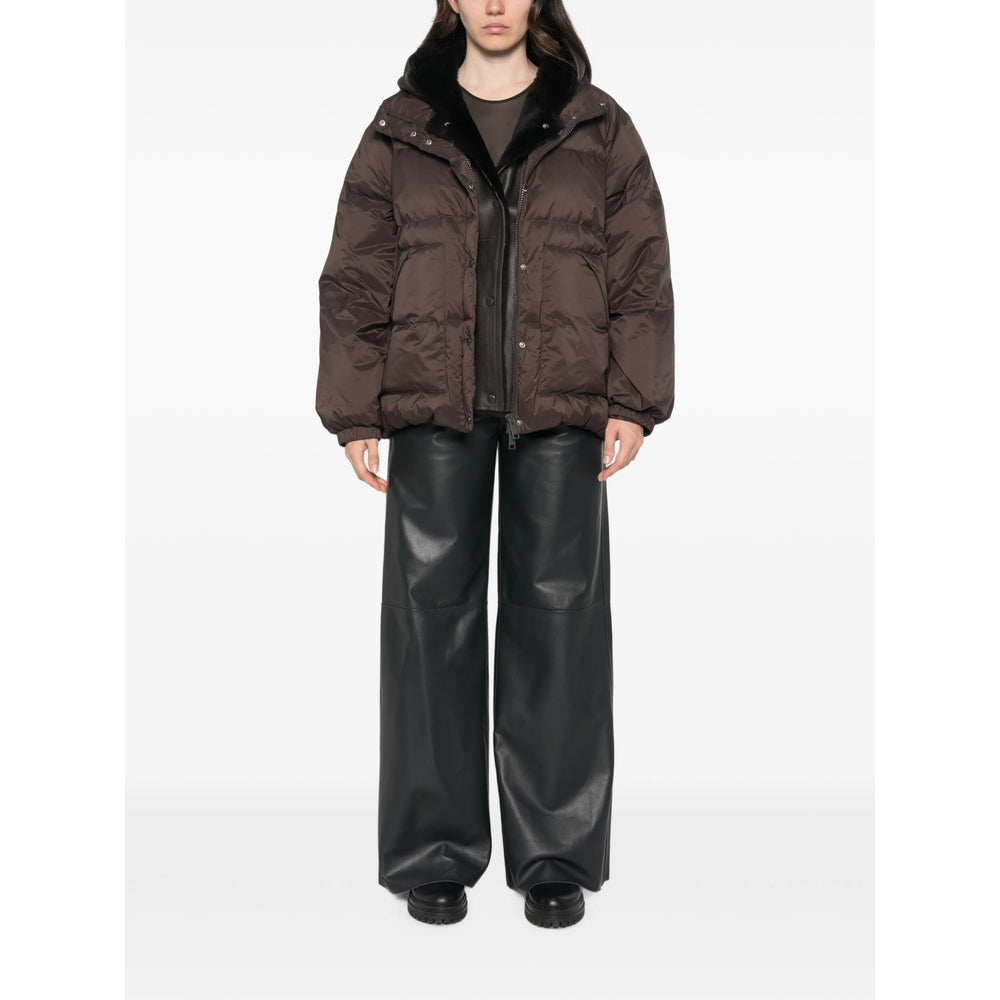 Yves Salomon Brown Jackets - Puffer Jackets Women YVES SALOMON