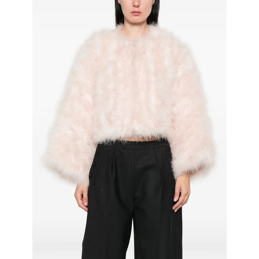 Yves Salomon Pink Jackets - Capes & Ponchos Women YVES SALOMON