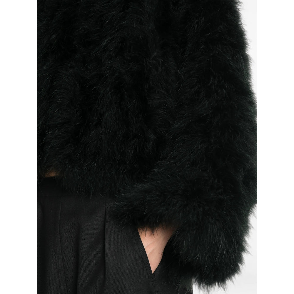 Yves Salomon Black Jackets - Cropped Jackets Women YVES SALOMON