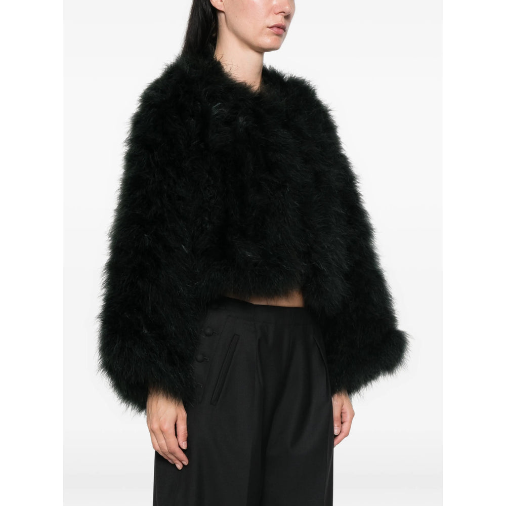 Yves Salomon Black Jackets - Cropped Jackets Women YVES SALOMON