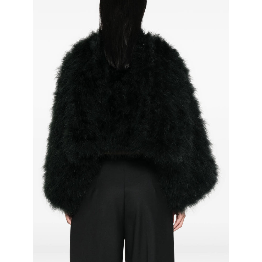Yves Salomon Black Jackets - Cropped Jackets Women YVES SALOMON