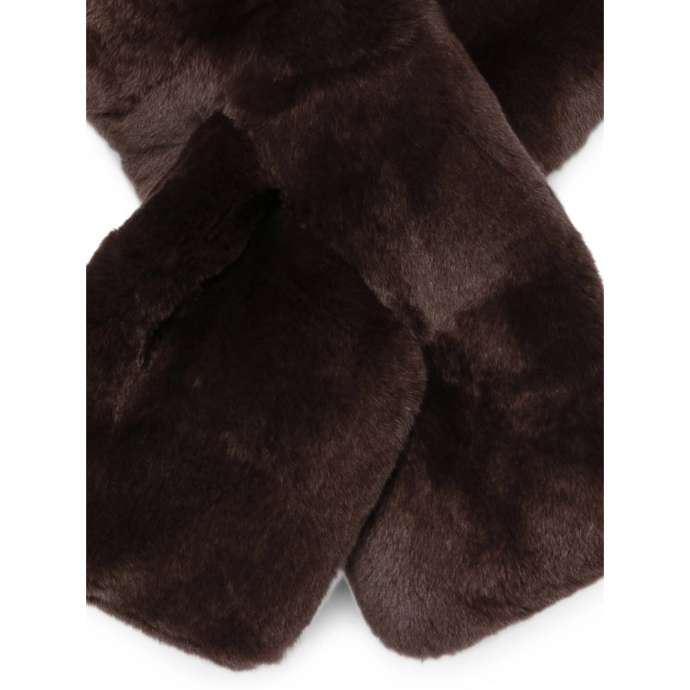 Yves Salomon Brown Scarves Women YVES SALOMON