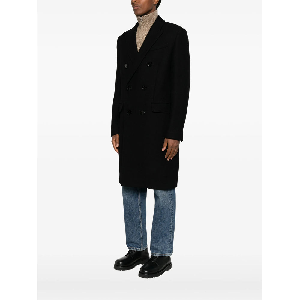 Ami Paris Black Coats - Double Breasted Coats Men AMI PARIS