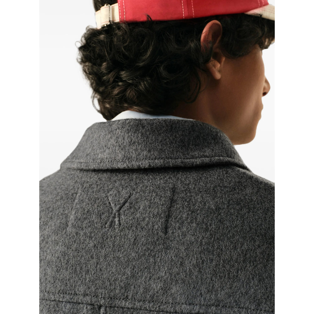 Ami Paris Grey Jackets - Shirt Jackets Men AMI PARIS