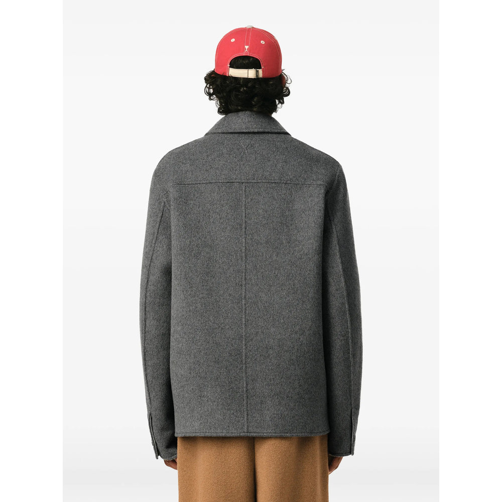 Ami Paris Grey Jackets - Shirt Jackets Men AMI PARIS